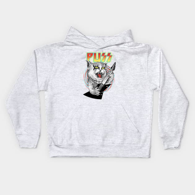 PUZZ Guitar Kids Hoodie by scallywag studio